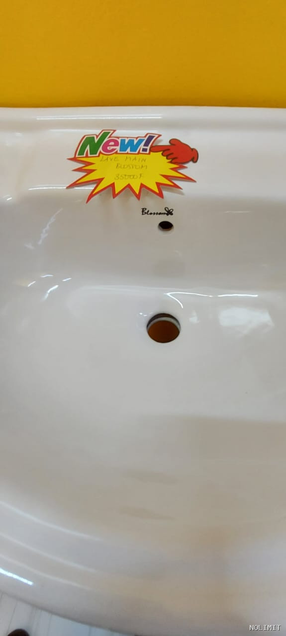 Lavabo sur Colonne "Blossom Heritage" – Céramique Blanche Premium - lave main