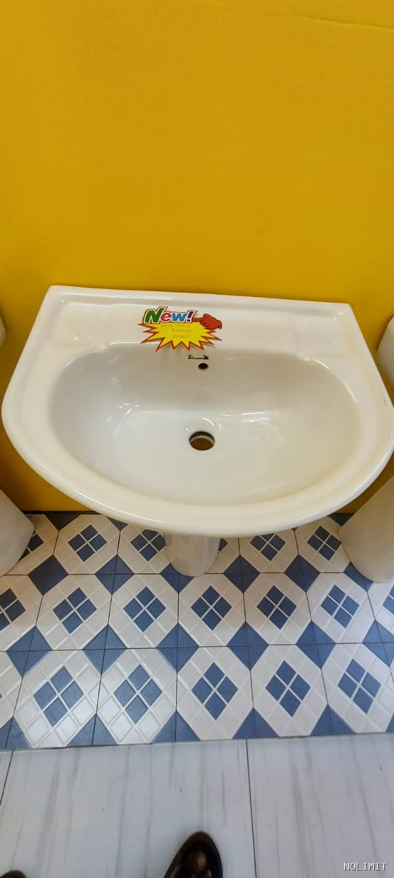 Lavabo sur Colonne "Blossom Heritage" – Céramique Blanche Premium - lave main