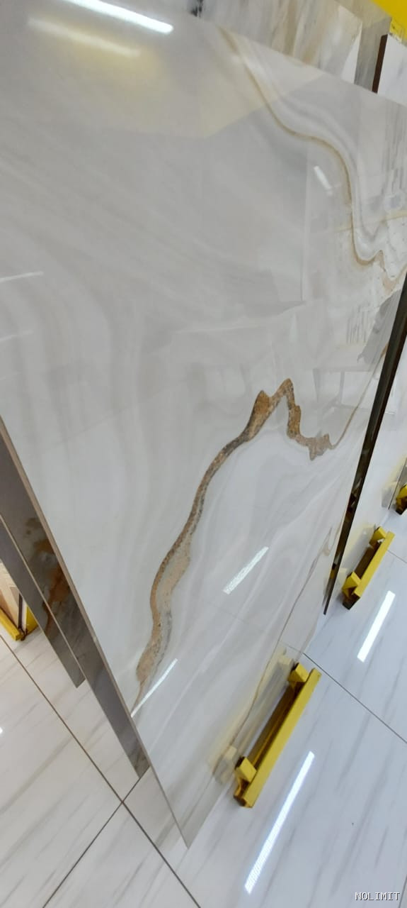 Carreau de Grès Cérame "Agate Royale" à Veines Dorées – Réf: YMP612012C (60x120)