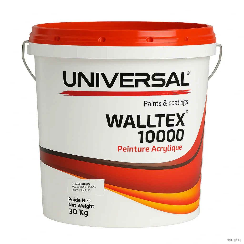 Peinture Acrylique UNIVERSAL Walltex 10000 – Haute Couvrance – Seau de 30 Kg