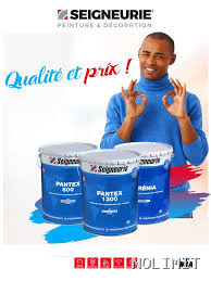 Peinture Acrylique SEIGNEURIE Pantex 1300 – Mate & Grand Pouvoir Couvrant – Seau de 30 Kg