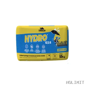 Ciment HYDRO 42.5 – Spécial Milieux Humides & Haute Résistance – Sac de 50 Kg