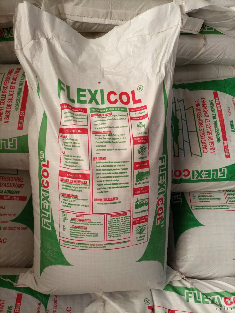 Mortier-Colle Haute Performance FLEXICOL – Spécial Grands Formats & Grès Cérame – Sac de 25 Kg