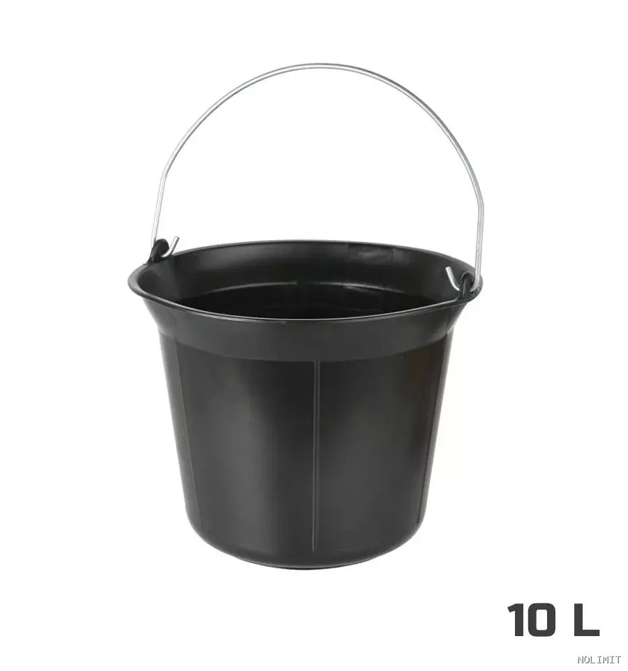 Seau de Chantier 10L Noir – Haute Résistance
